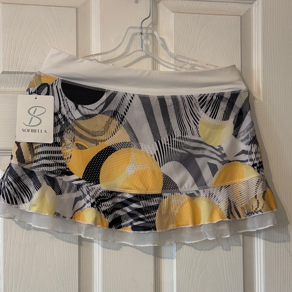 Sofibella Women's Yellow and Black Skirt